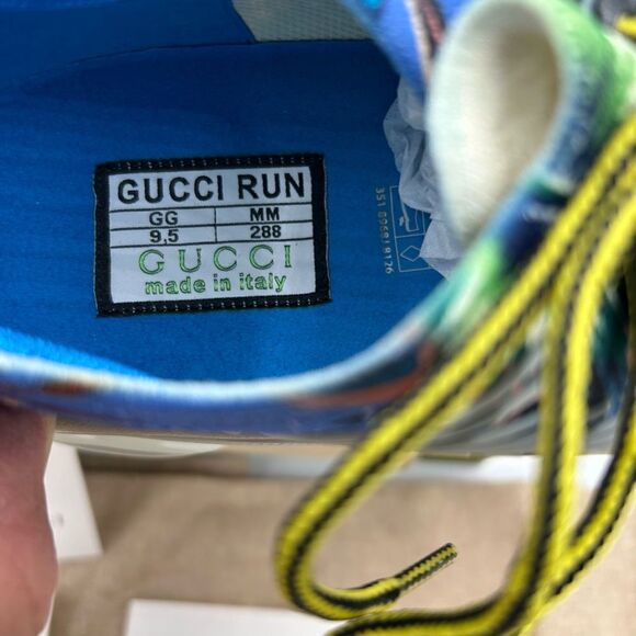 Men’s Gucci floral run sneakers size 9.5 made in Italy - Picture 8 of 8